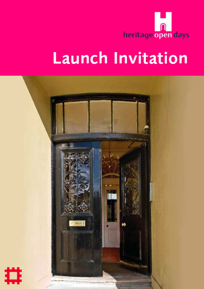 Graphic showing invitation to launch event for HODs 2009