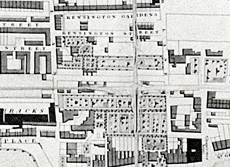Detail of 1826 J Pigot-Smith map. Image courtesy of the Royal Pavilion, Libraries and Museums, Brighton and Hove
