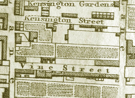 Detail from the 1845 “30 chains” map of Brighton and Hove. Image courtesy of the Royal Pavilion, Libraries and Museums, Brighton and Hove