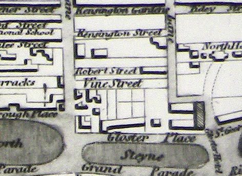 Detail from the 1847 map of Brighton and Hove. Image courtesy of the Royal Pavilion, Libraries and Museums, Brighton and Hove